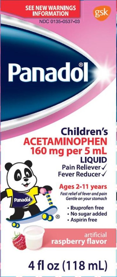 Panadol Childrens liquid 4 fl oz carton - 102003XB Panadol Childrens liquid 4 fl oz carton